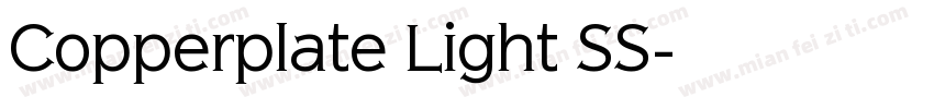 Copperplate Light SS字体转换